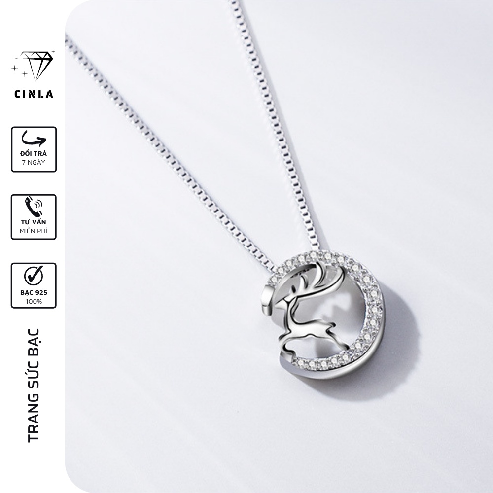 Dây chuyền nữ mạ bạc 925 đẹp thanh mảnh cao cấp trang sức CINLA DC041