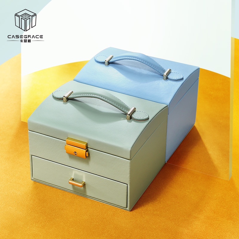 Hộp đựng trang sức 
CASEGRACE bằng da có nắp đậy tiện dụng bền bỉ