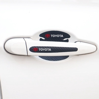 Bộ 4/8 Miếng Dán Bảo Vệ Tay Cầm Xe Hơi Bằng Sợi Carbon Cho Toyota Wish Vios Avanza Fortuner Innova Camry Corolla