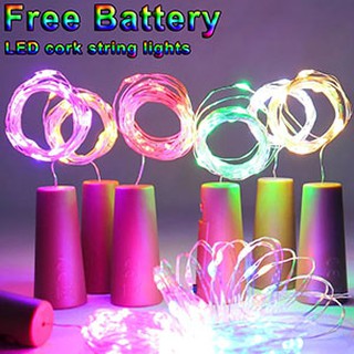 Đèn dây nút chai LED 2M 20, Đèn lấp lánh cổ tích pin, Đèn trang trí Mini chống nước cho chai rượu, tiệc tùng, đám cưới, trang trí quầy Bar phòng ngủ ngày lễ Giáng sinh