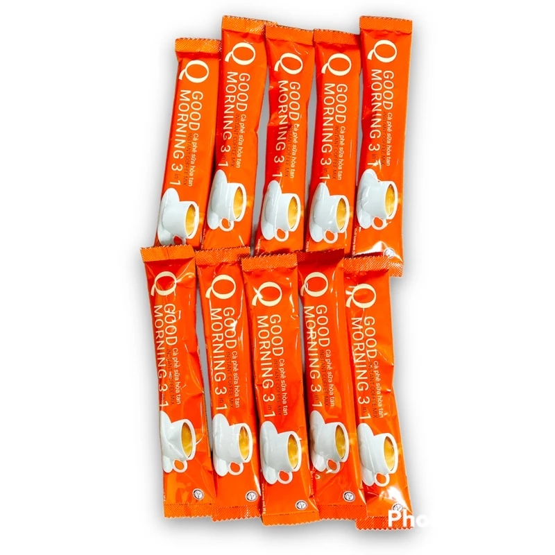 Combo 50 gói Cà phê sữa Q Good Morning Trần Quang vị truyền thống (Mỗi gói 20gram) (Date mới 12 thán