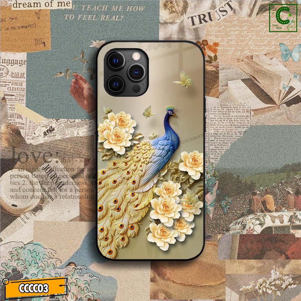 Ốp lưng iphone mặt kính cao cấp - Công biểu tượng cho quyền uy, phú quý - 6/6plus/6s/6splus/7/7plus/8/8plus/x/.....