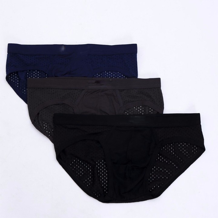 Hộp 4 quần lót nam thông hơi chất mềm mịn siêu thoáng mát