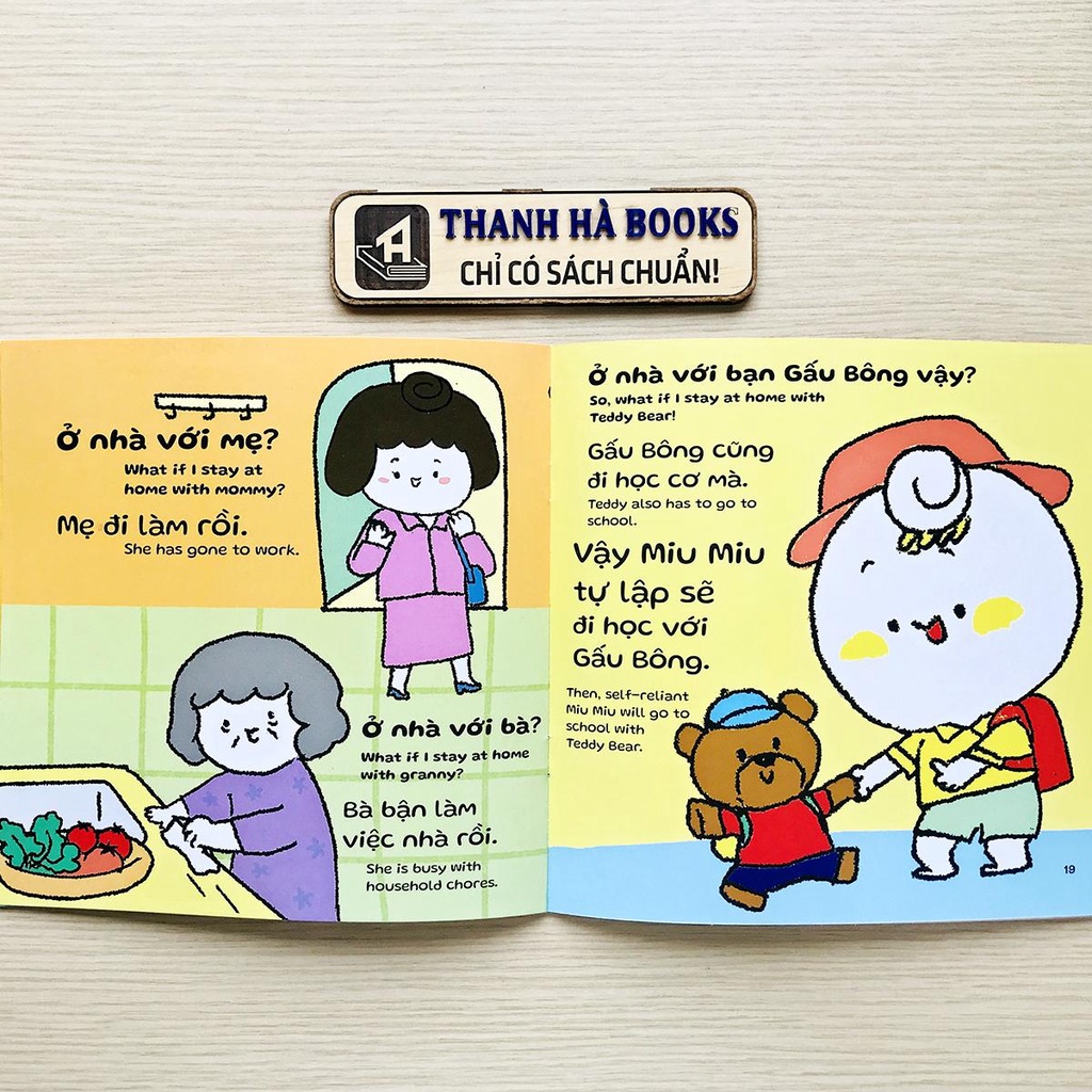 Ảnh Sách - Ehon Kĩ Năng Sống - Miu Miu Tự Lập - Phần 2 - Song ngữ Việt-Anh (Dành cho bé từ 1-6 tuổi) (Lẻ tùy chọn) 4
