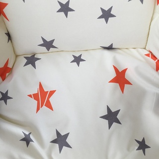Đệm lót ghế xe đẩy chất liệu cotton in họa tiết dễ thương có thể gấp gọn tiện dụng cho bé
