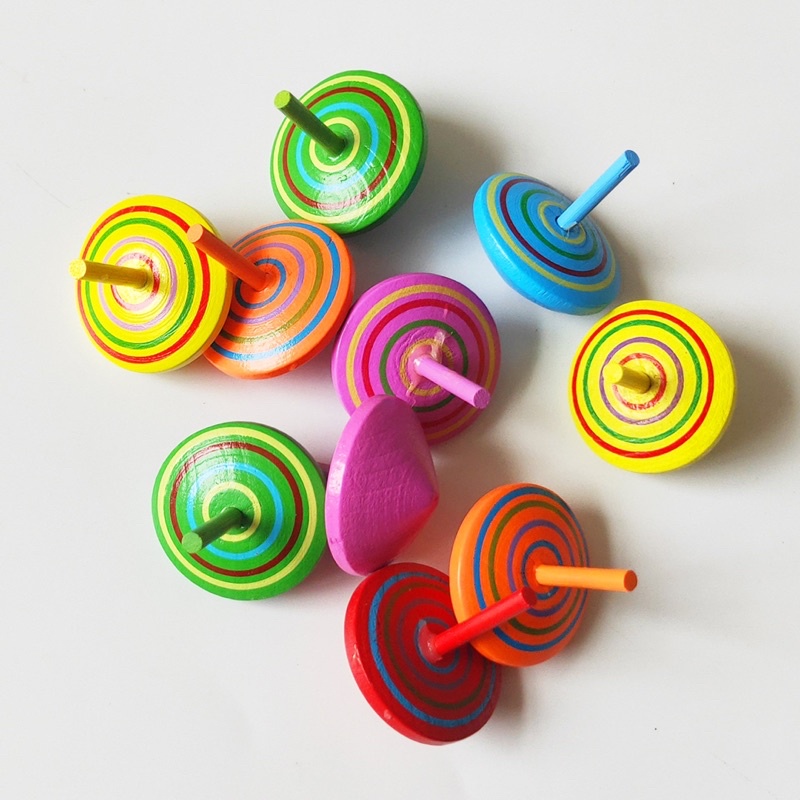 Con quay gỗ nhiều màu/ cù xoay nhựa | Shopee Việt Nam