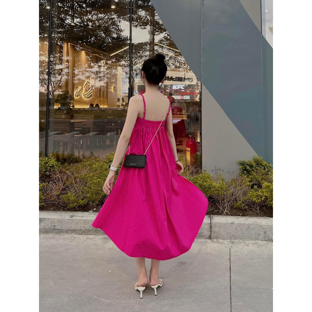 Đầm hai dây maxxi suông nhiều màu - COLOR DRESS