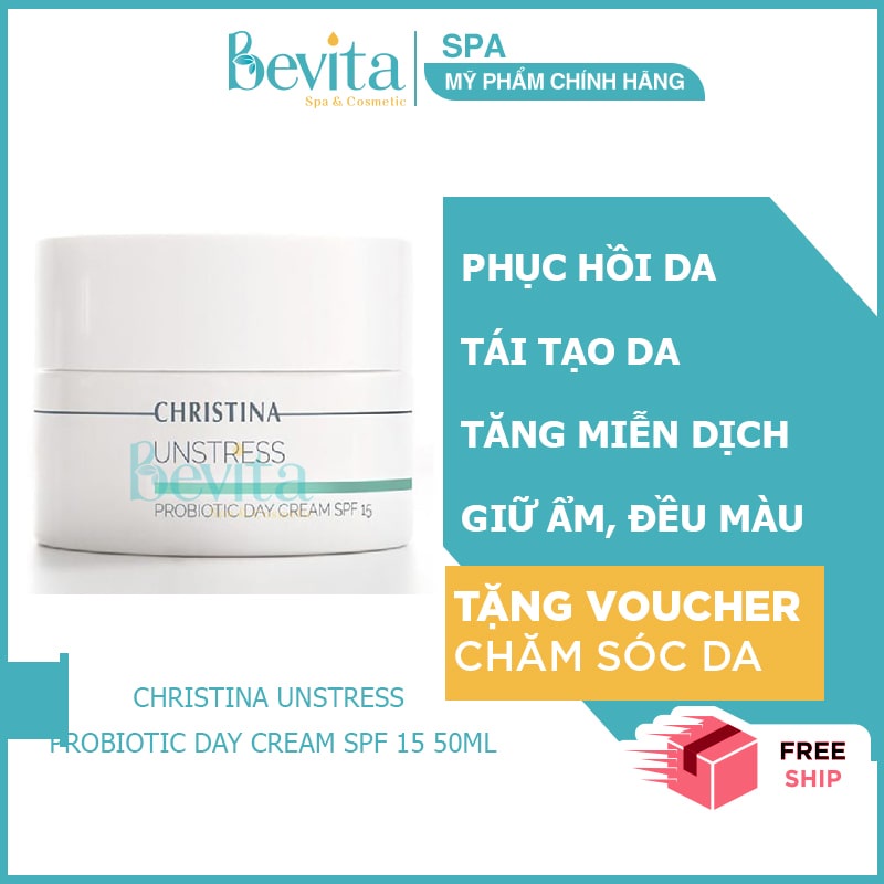 Kem phục hồi da nhạy cảm Christina Unstress Probiotic Day Cream SPF 15 ...