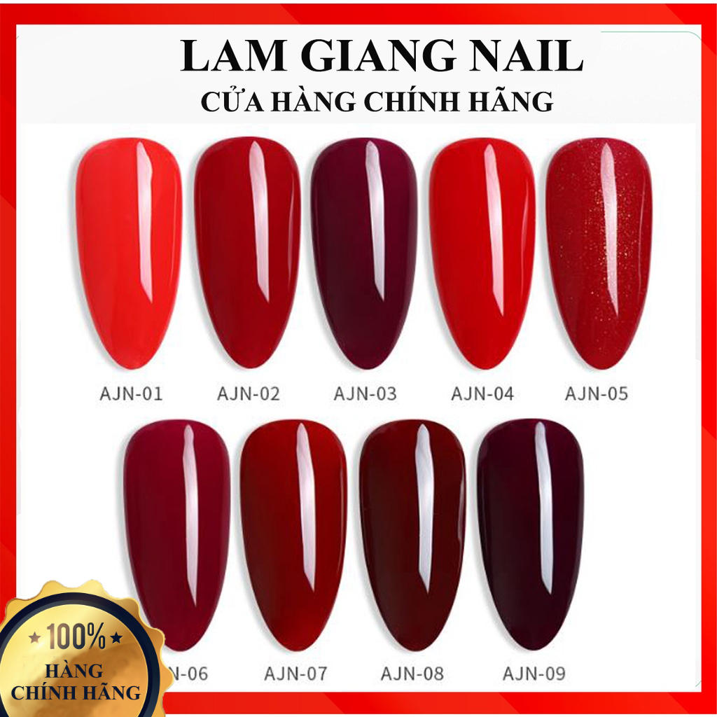 Sơn gel AS mẫu chai đỏ nhọn mã AJN 9 chai 15ml siêu HOT siêu xịn