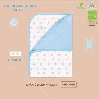 Chăn Ủ Cotton Có Mũ Lullaby NH437M 2 Lớp Xinh Xắn Cho Bé