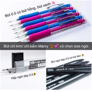 MARVY Nhật Bản - Bút Chì Kim / Chì Bấm Tự Chọn Loại Ngòi 0.5 / Ngòi 2.0 Dẹp 🐻🌸