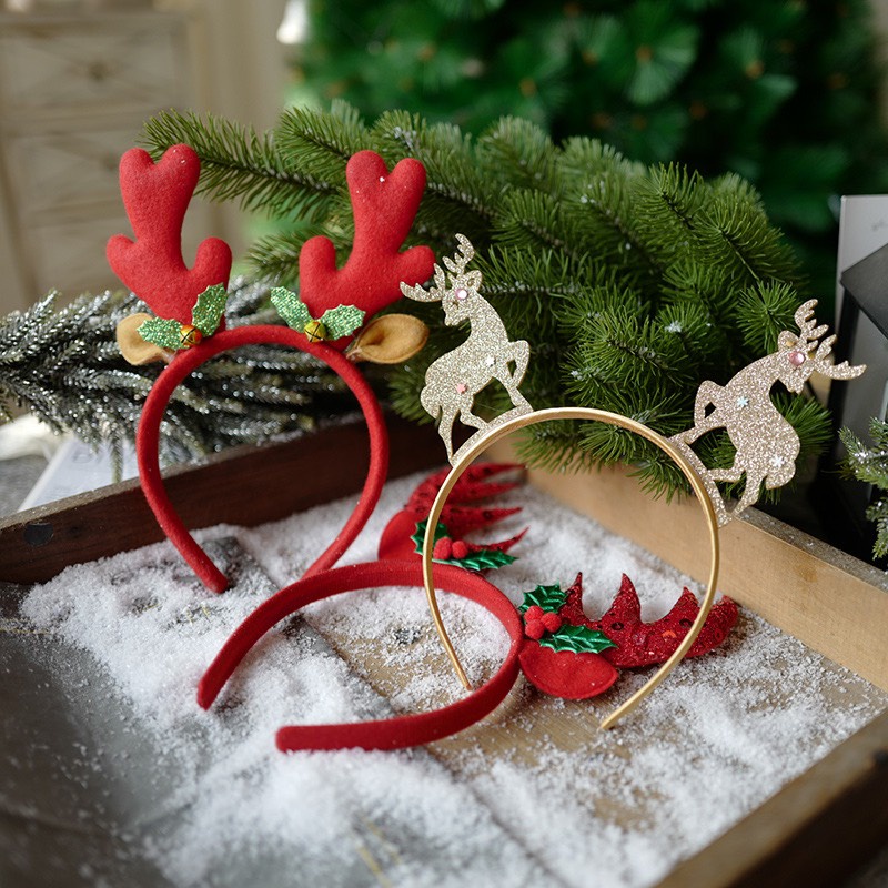 20 mẫu bờm noel - mũ noel -kẹp mái noel hót nhất 2021 cho cả người lớn và trẻ em