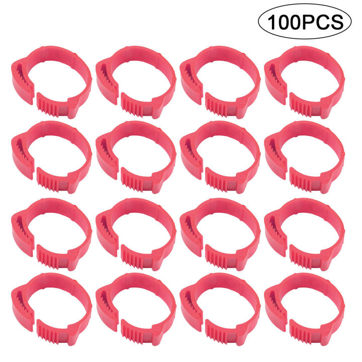 100 cái vòng nhẫn đeo chân gà có đánh số từ 001-100 vòng khóa chân gà bằng nhựa chất lượng cao cho trang trại gia c-168