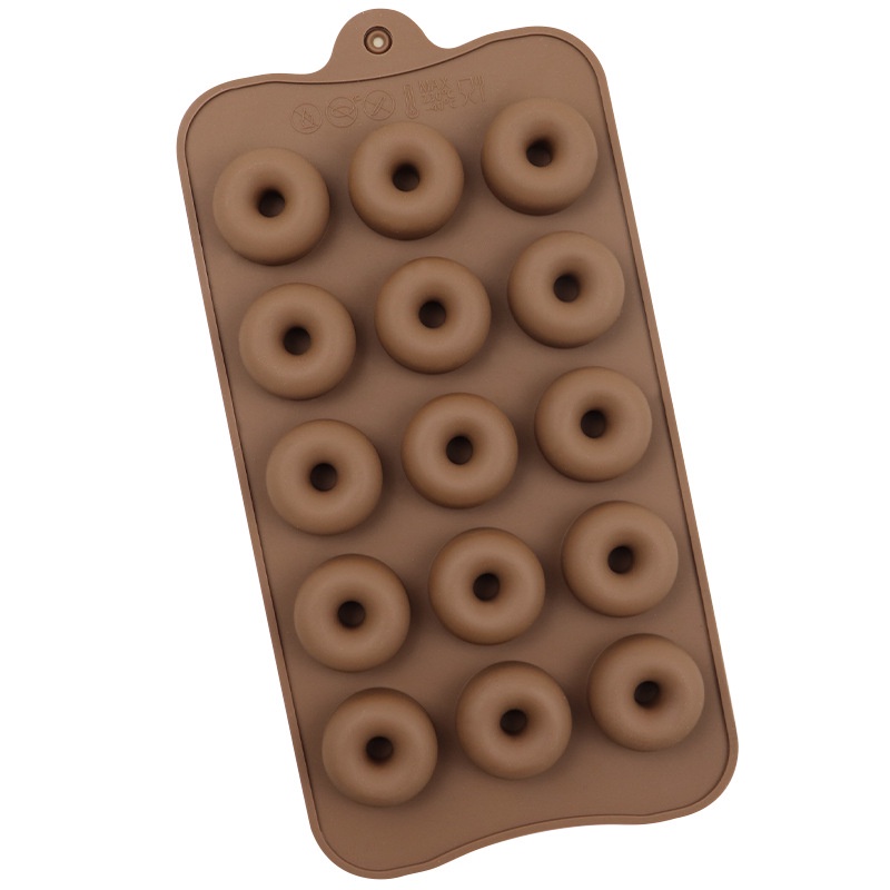 Khuôn silicone 15 Ngăn Dùng Làm Bánh Quy/Sô Cô La Trang Trí Bánh Kem