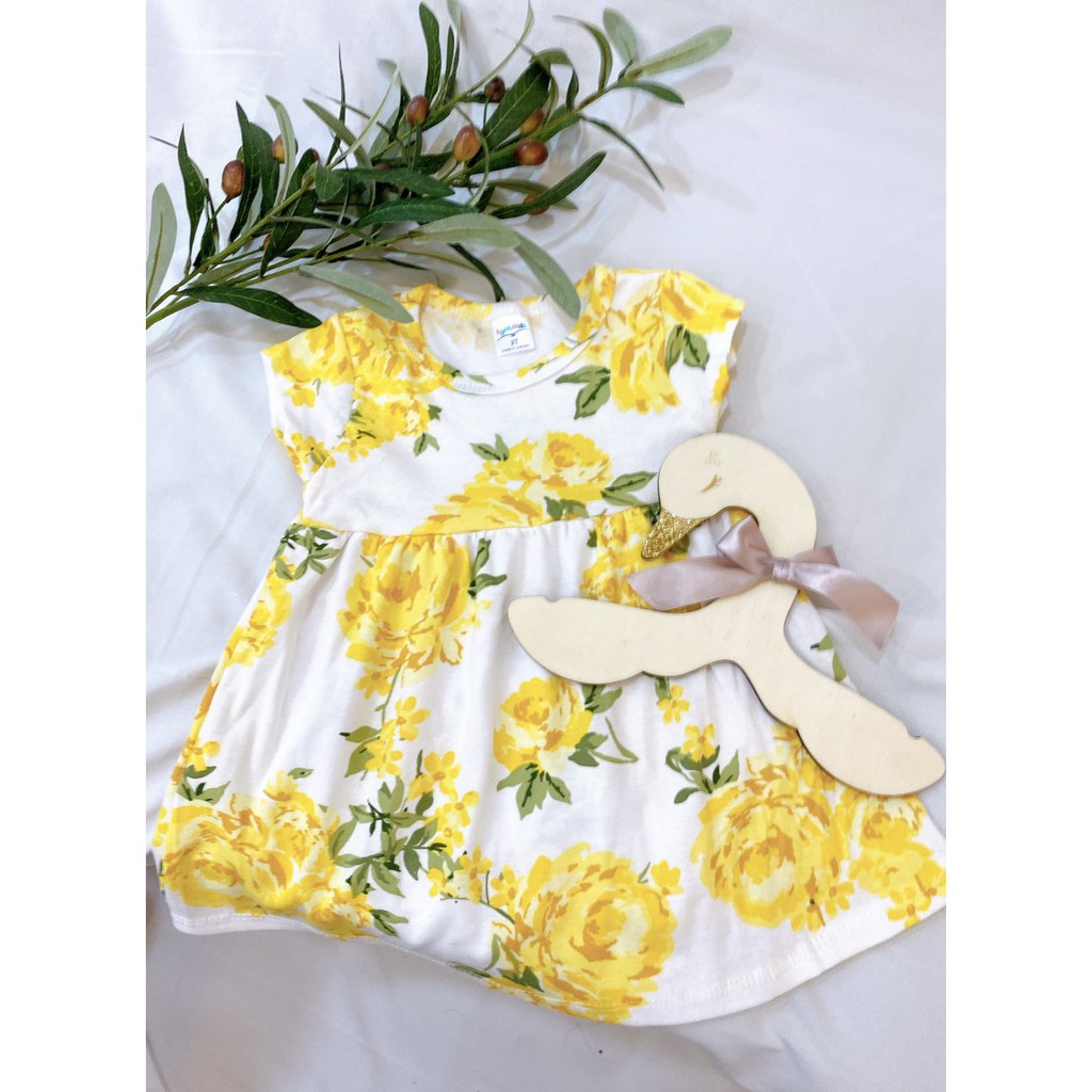 Váy Trẻ Em, Đầm Cotton Siêu Thoáng Mát Thời Trang Cho Bé Gái