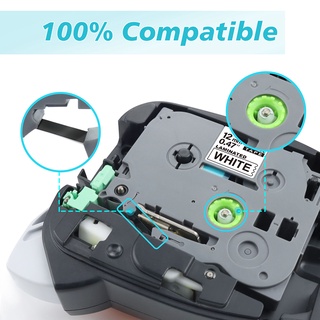 Nhãn Dán 12mm Cho Máy In Brother P-Touch PTH110 PTH100 PTD450 Ptd300 P300 P300 P300 P300 P300