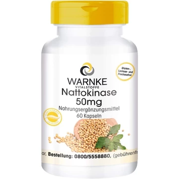 [HCM]Phòng ngừa tai biến đột quỵ WARNKE Nattokinase 50mg 60 viên