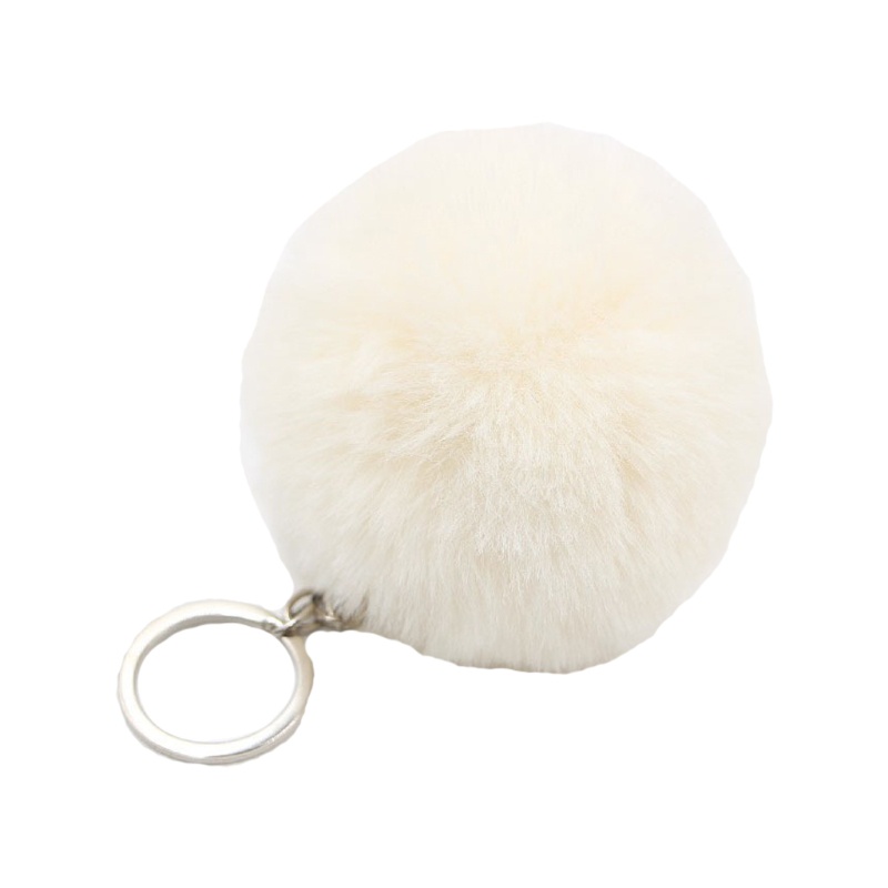 Ppy Lông Tơ Giả Pom Pom Móc Khóa Sang Trọng Móc Khóa Túi Nữ Mặt Dây Chuyền Trang Sức