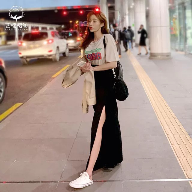chân váy bút chì dáng xuông 80. cm chất tuyết mưa cao cấp