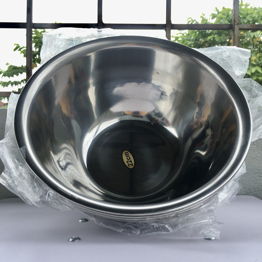 Bát Inox Rửa Mặt, Bát Đựng Nước Mạ Vàng Chuyên Dùng Cho Spa, Size 22cm Sử Dụng Tiện Lợi