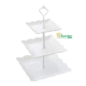 Đĩa nhựa 3 tầng , khay nhựa ba tầng
