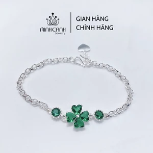 Lắc Tay Bạc Nữ Cỏ 4 Lá Nhiều Màu Đem Lại May Mắn Minh Canh Jewelry