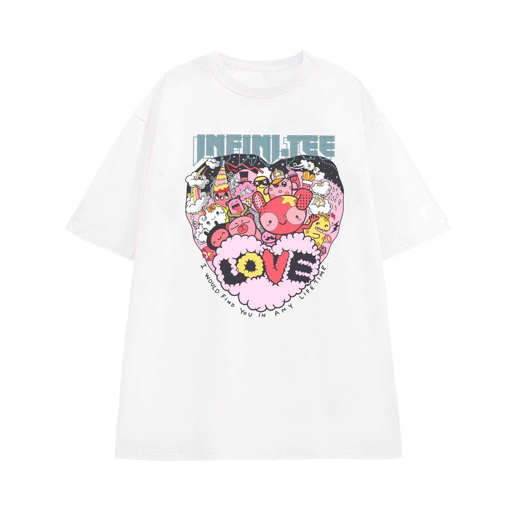 Áo thun INFINITEE Fni0369, Thun 100% Cotton - form rộng Unisex.