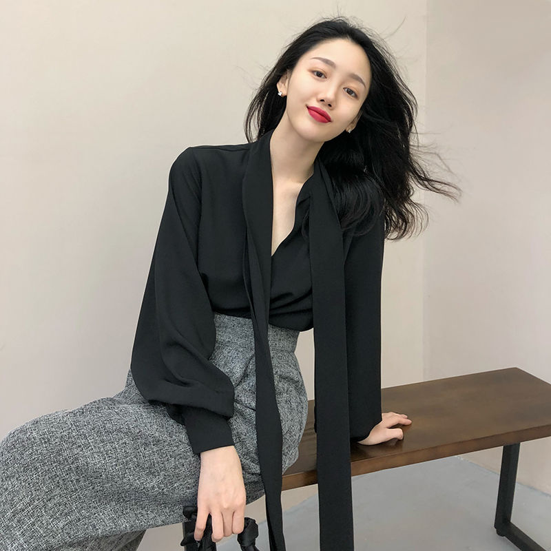 Korean Style Retro Wide Long Sleeve Shirt Shopee Việt Nam