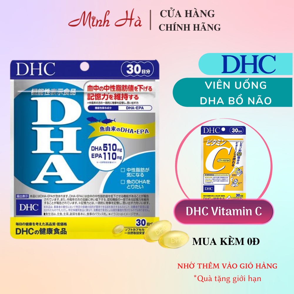Viên uống bổ não DHC Nhật Bản bổ sung DHA 120 viên cho 30 ngày