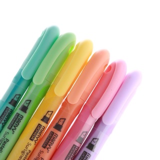 MARVY - Bút light sáng/ Bút Dạ Quang Marvy gồm 6 màu mực Pastel - bán lẻ và bán bộ ♥ Bút Highlight thân cao - thân thấp