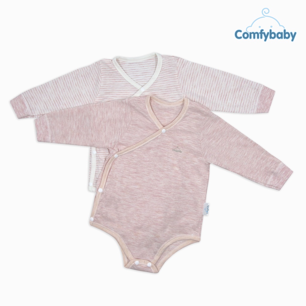 Ảnh Set bodysuit dài tay 2 món 100% Cotton cho bé ComfyBaby size từ 0-12 tháng hàng chính hãng 1