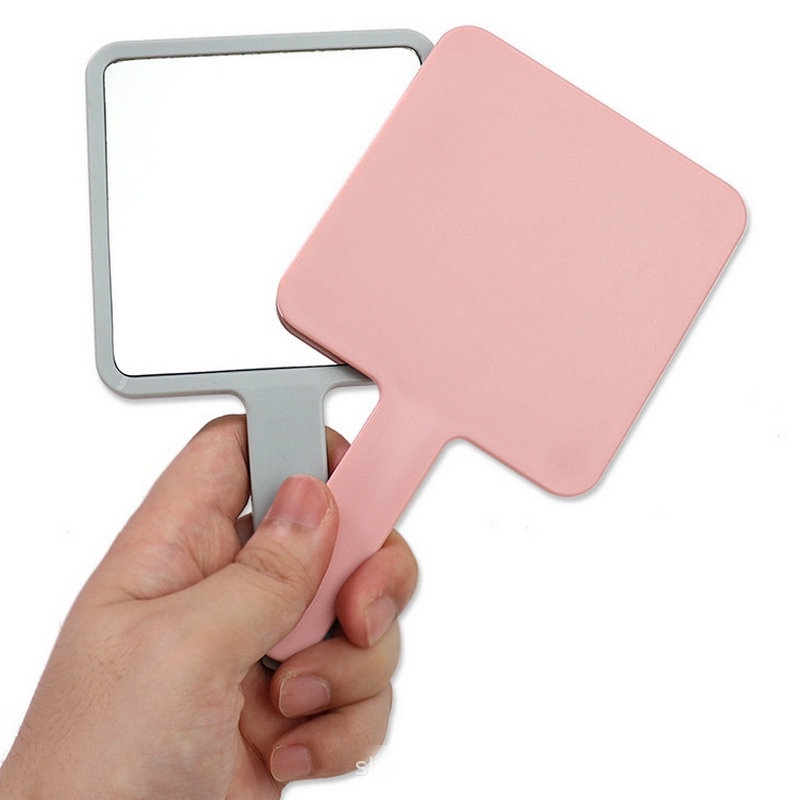 Gương Trang Điểm Cầm Tay Hình Vuông Màu Sắc Dễ Thương Phụ Kiện Empoli