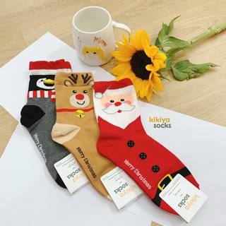 [MUA 2 TẶNG 1]Tất vớ dài Noel Giáng sinh cute Kikiya cao cấp Hàn Quốc W-C-145 (Chính Hãng)