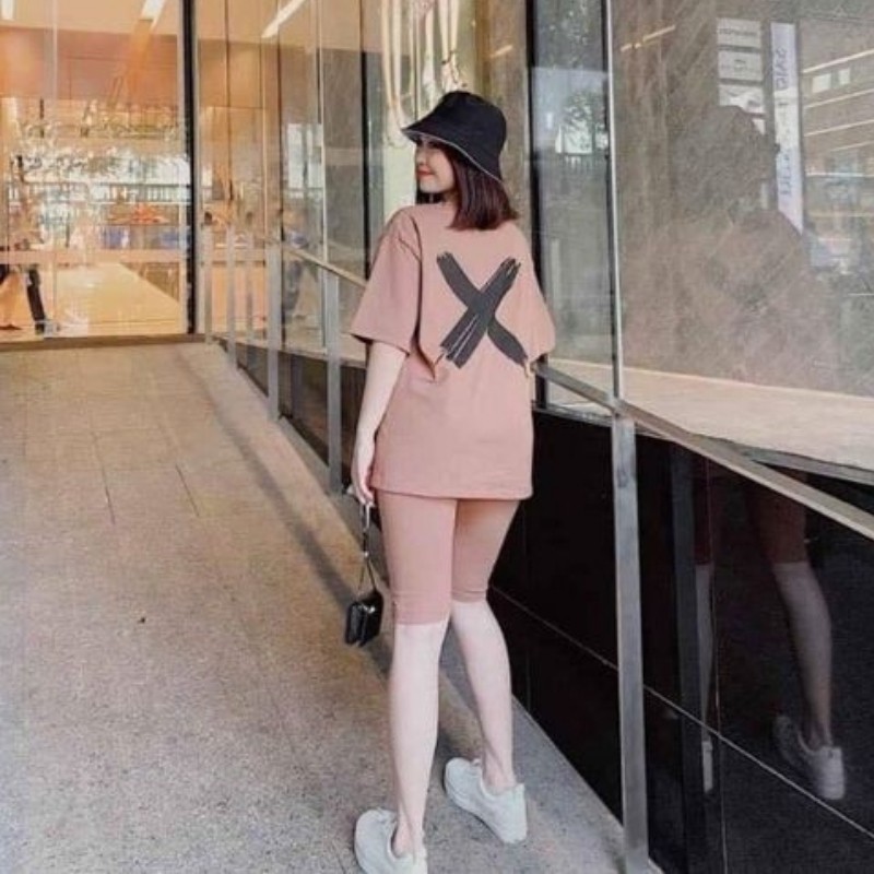 Đồ Bộ Nữ Bigsize 45-85kg Áo Tay Ngắn Quần Lửng Thun Cotton Co Giãn Mặc Nhà Thể Thao ESHOP AD06