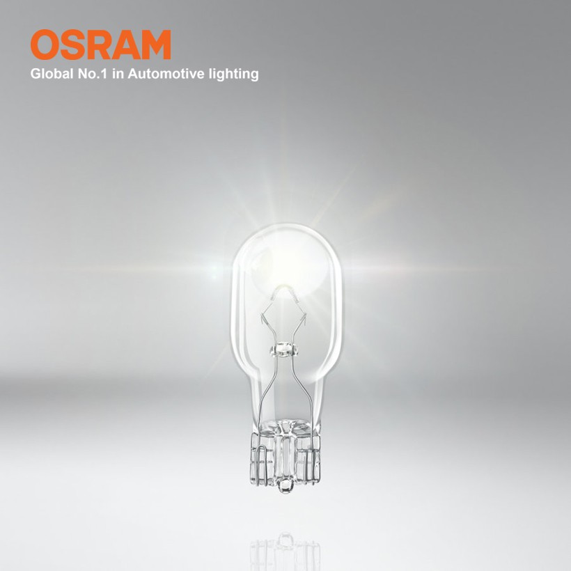 Combo 2 Bóng Đèn Chân Ghim Trung 1 Tim Halogen OSRAM Original Dùng Cho Xe Ô Tô Xe Hơi Chân T15 W16W 12V 16W - 310LM