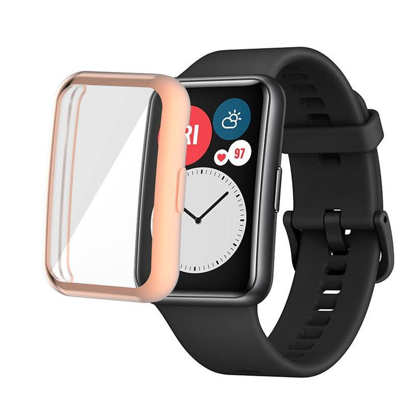 Ốp Lưng Bảo Vệ Đồng Hồ Cho Huawei Watch Fit 2 Vỏ Đồng Hồ TPU Mềm Toàn Màn Hình Kính Bảo Vệ Vỏ Cho Huawei Watch Fit