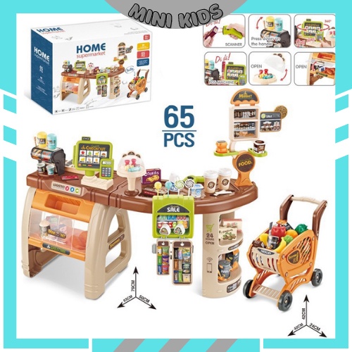 Bộ Đồ Chơi Quầy Siêu Thị Kèm Xe Đẩy Loại Lớn Kèm Âm Thanh Và Ánh Sáng ...