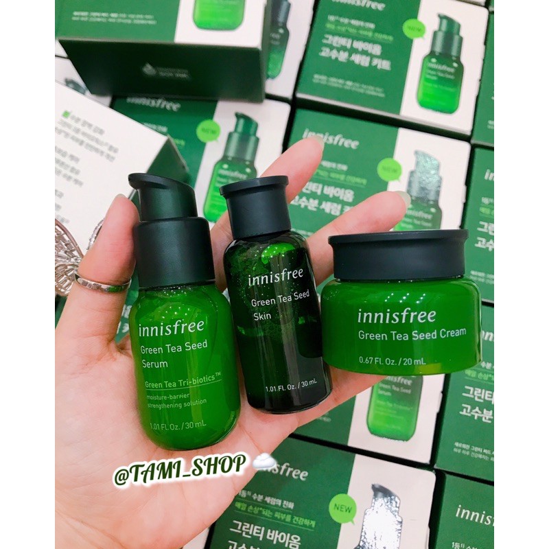 Set Dưỡng Trà Xanh Innisfree Green Tea Tri Biotics ( Mini 3 Món