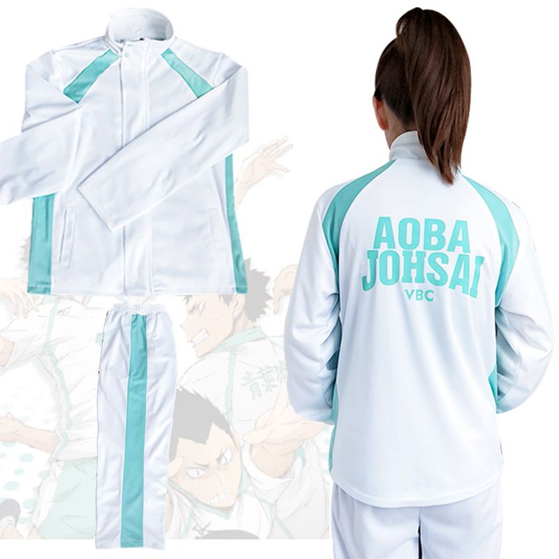 Đồng phục học sinh trung học Johsai lấy cảm hứng từ Anime Aoba Haikyuu có khóa kéo và quần áo