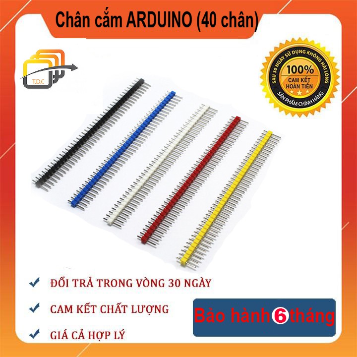 1 HÀNG CHÂN CẮM ARDUINO NHIỀU MÀU SẮC (40 chân 1 hàng) | Shopee Việt Nam