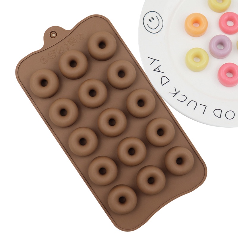 Khuôn silicone 15 Ngăn Dùng Làm Bánh Quy/Sô Cô La Trang Trí Bánh Kem