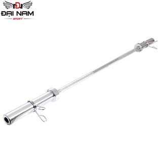 Thanh Đòn Tạ Inox 2m2 Phi 50 Nhập Khẩu Đại Nam Sport + Kèm 2 Khóa Tạ