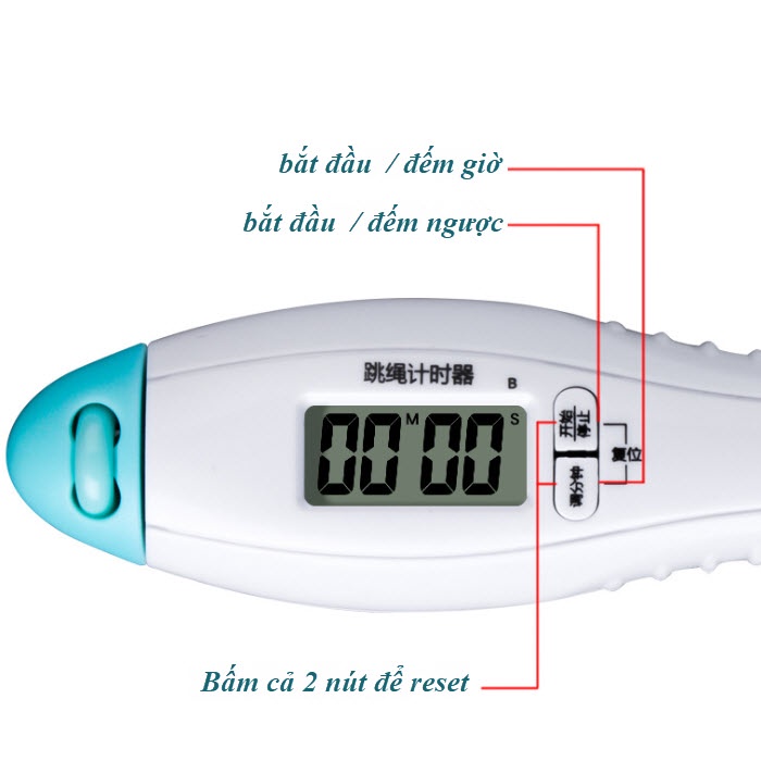 Mô tả Dây Nhảy Lõi Thép Bảo Hành 12 Tháng Dây Nhảy Đếm Số Tự Động Đếm Giờ Dây Lõi Thép Cleacco DNLT Boro Sport - 6