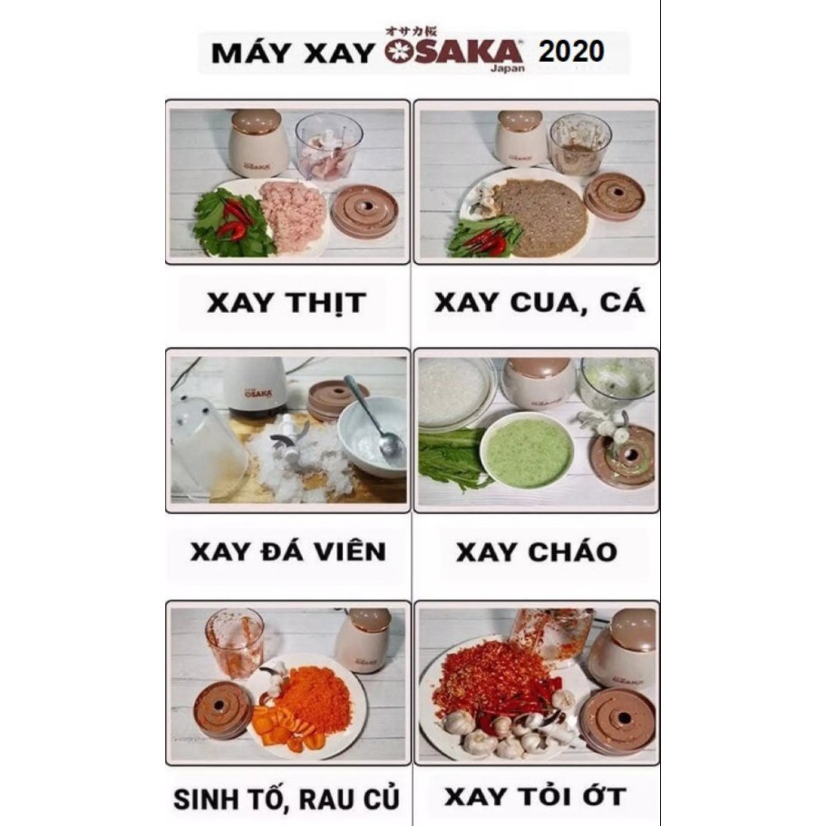 Máy xay sinh tố Osaka xay thịt cá xay đá xay hoa quả dung tích 700ml