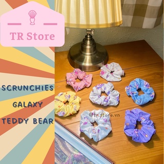 Scrunchies hoạt hình Galaxy Teddy Bear gấu xinh