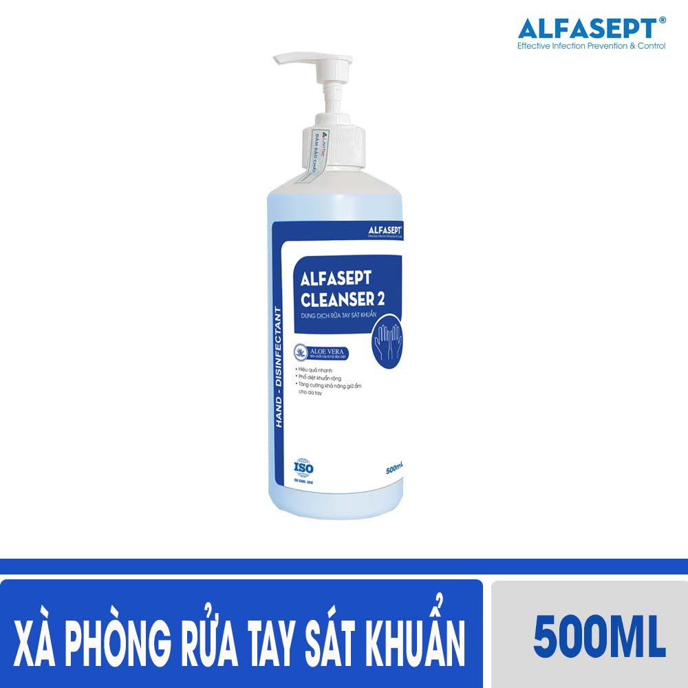 Mô tả Xà Phòng Rửa Tay ALFASEPT Cleanser 2 Giúp Khử Khuẩn Nhanh Chóng Và Tăng Cường Khả Năng Giữ Ẩm Cho Da Lọ 500ml - 2