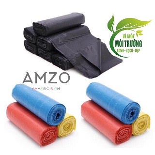 AMZO_BỘ 3 CUỘN 1KG TÚI ĐỰNG RÁC TỰ PHÂN HỦY SINH HỌC ĐEN - 4 SIZE
