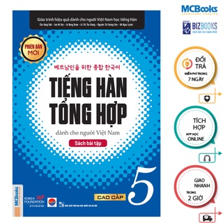 Sách Combo Tiếng Hàn Tổng Hợp Cao Cấp 5 Dành Cho Người Việt Nam - Đen Trắng Mcbooks Chính Hãng