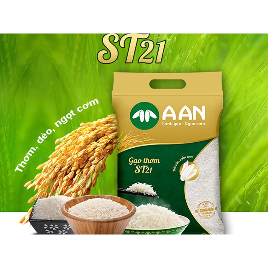 Gạo Thơm ST21 A AN Dẻo Mềm Thơm Túi 5KG | Shopee Việt Nam