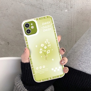 Ốp iphone - Ốp lưng iphone cạnh vuông viền camera Daisy flower dành cho ip 6 đến 16promax - ng001
